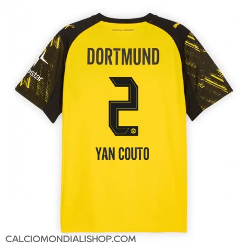 Maglie da calcio Borussia Dortmund Yan Couto #2 Prima Maglia 2025-26 Manica Corta